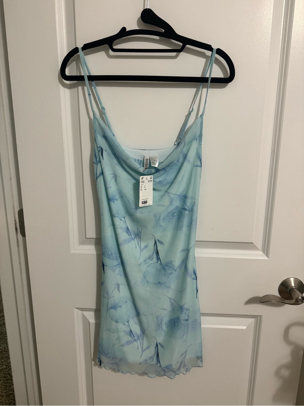 H&M Blue Floral Slip Dress